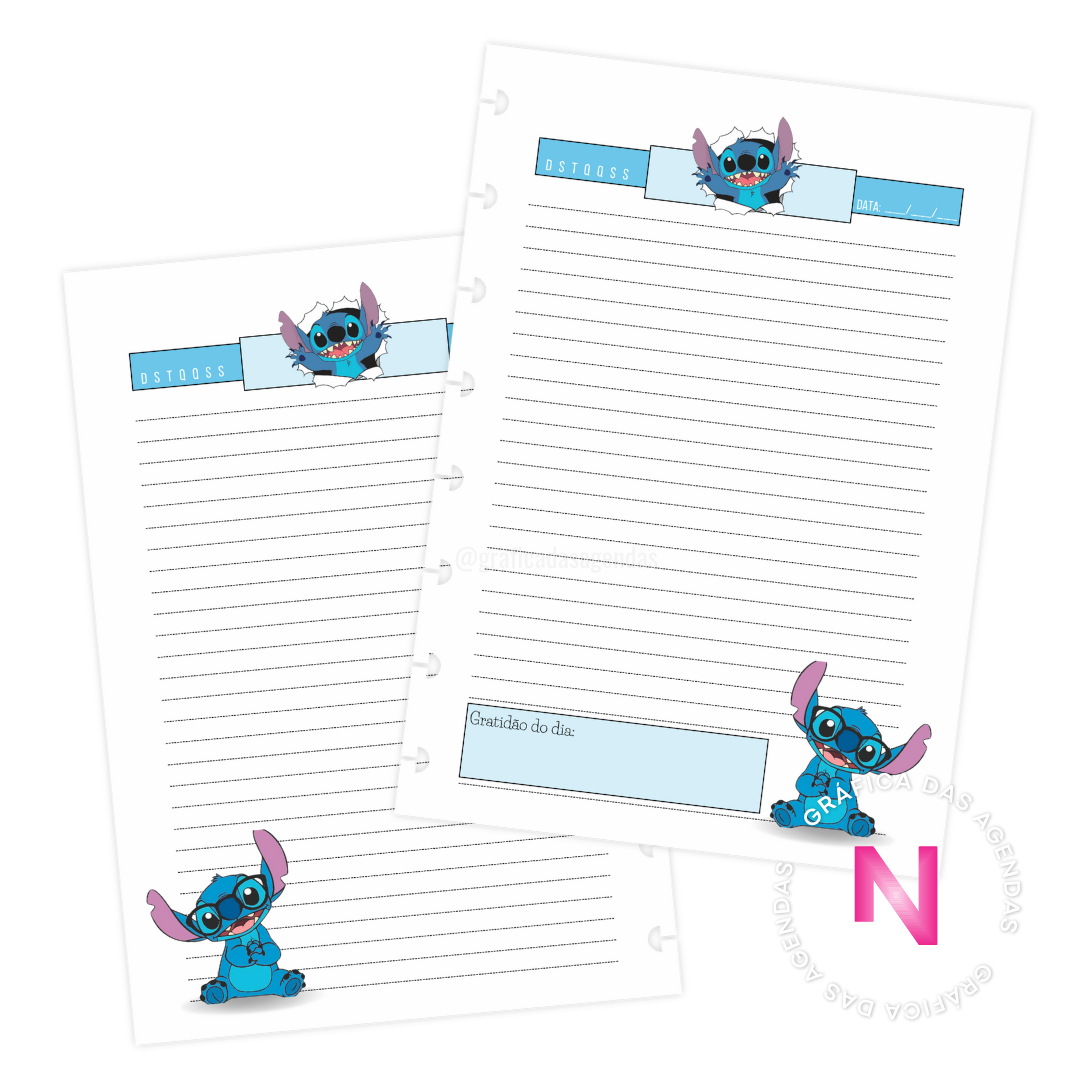 Stitch Day - Refil Caderno de Disco